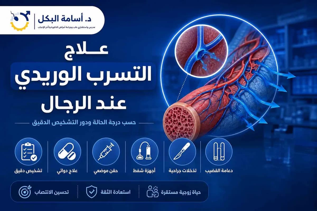 علاج التسرب الوريدي عند الرجال حسب درجة الحالة ودور التشخيص الدقيق